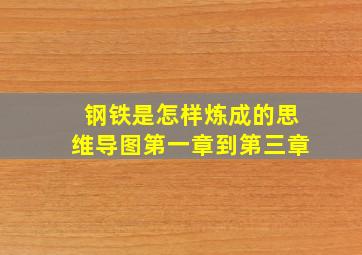 钢铁是怎样炼成的思维导图第一章到第三章