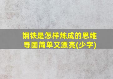 钢铁是怎样炼成的思维导图简单又漂亮(少字)