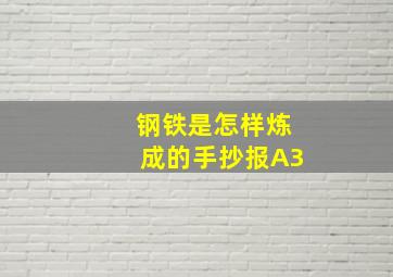 钢铁是怎样炼成的手抄报A3