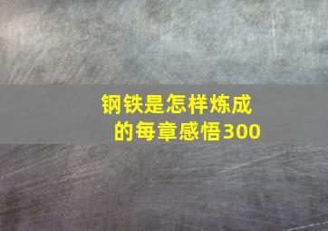 钢铁是怎样炼成的每章感悟300