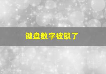 键盘数字被锁了