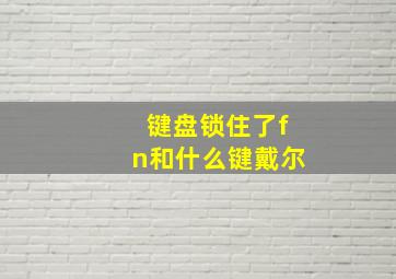 键盘锁住了fn和什么键戴尔