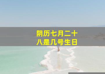 阴历七月二十八是几号生日