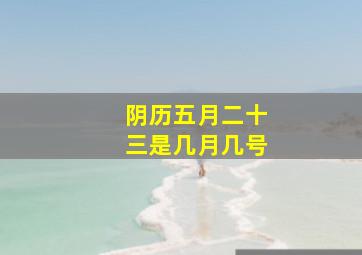 阴历五月二十三是几月几号