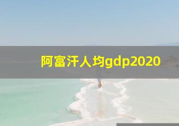 阿富汗人均gdp2020