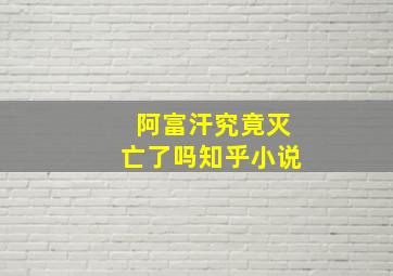 阿富汗究竟灭亡了吗知乎小说