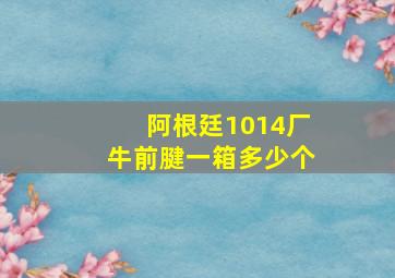 阿根廷1014厂牛前腱一箱多少个