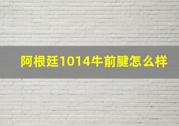 阿根廷1014牛前腱怎么样