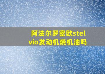 阿法尔罗密欧stelvio发动机烧机油吗