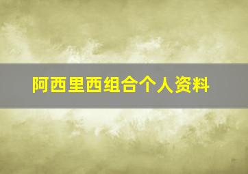 阿西里西组合个人资料