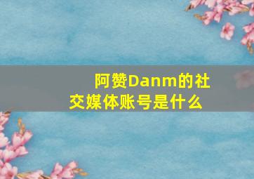 阿赞Danm的社交媒体账号是什么