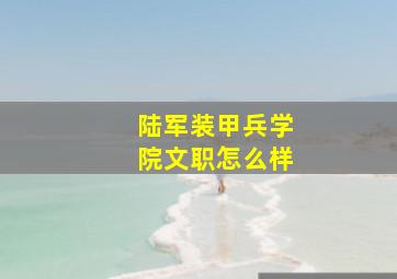 陆军装甲兵学院文职怎么样