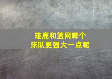 雄鹿和篮网哪个球队更强大一点呢