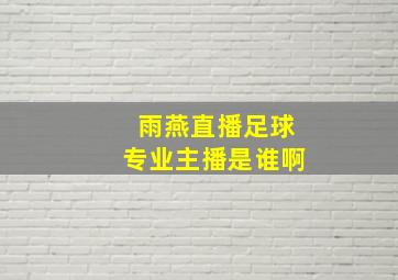 雨燕直播足球专业主播是谁啊