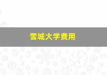 雪城大学费用