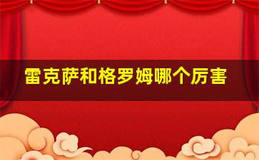 雷克萨和格罗姆哪个厉害