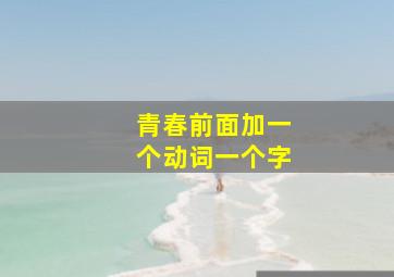 青春前面加一个动词一个字