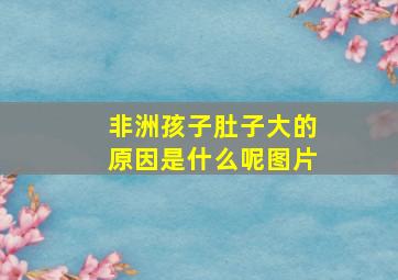 非洲孩子肚子大的原因是什么呢图片