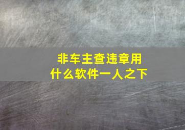 非车主查违章用什么软件一人之下