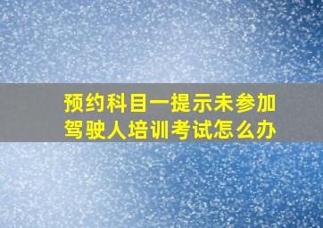 预约科目一提示未参加驾驶人培训考试怎么办