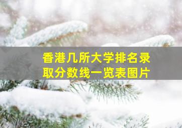 香港几所大学排名录取分数线一览表图片