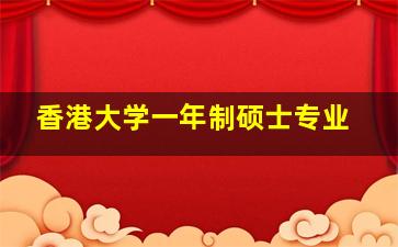 香港大学一年制硕士专业