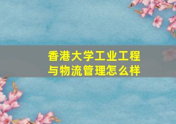 香港大学工业工程与物流管理怎么样