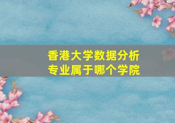 香港大学数据分析专业属于哪个学院