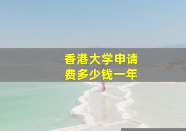 香港大学申请费多少钱一年