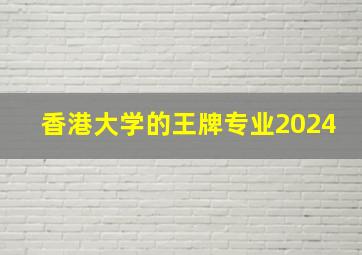 香港大学的王牌专业2024