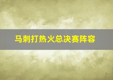 马刺打热火总决赛阵容