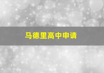 马德里高中申请