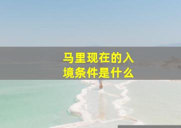 马里现在的入境条件是什么