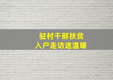 驻村干部扶贫入户走访送温暖