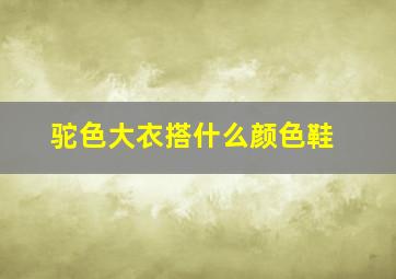 驼色大衣搭什么颜色鞋