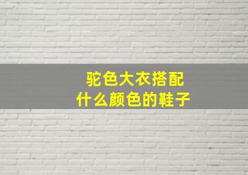 驼色大衣搭配什么颜色的鞋子