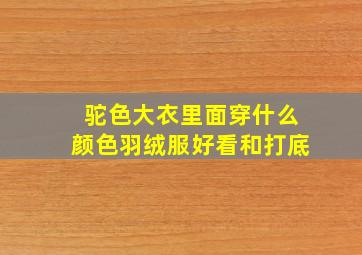 驼色大衣里面穿什么颜色羽绒服好看和打底