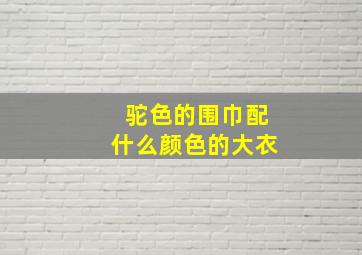 驼色的围巾配什么颜色的大衣