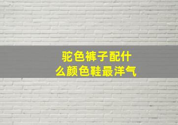 驼色裤子配什么颜色鞋最洋气