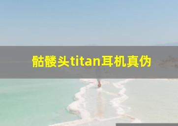 骷髅头titan耳机真伪