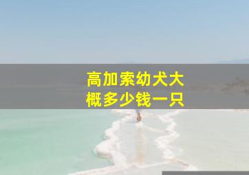 高加索幼犬大概多少钱一只