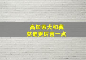 高加索犬和藏獒谁更厉害一点