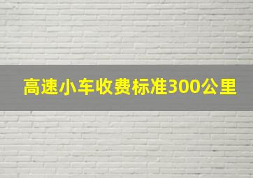 高速小车收费标准300公里