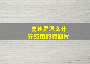 高速是怎么计算费用的呢图片