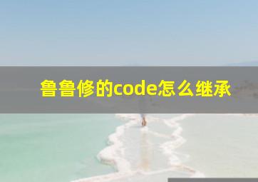 鲁鲁修的code怎么继承