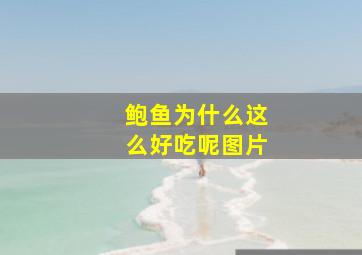 鲍鱼为什么这么好吃呢图片