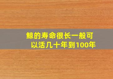 鲸的寿命很长一般可以活几十年到100年