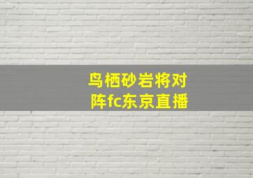 鸟栖砂岩将对阵fc东京直播