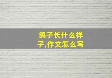 鸽子长什么样子,作文怎么写