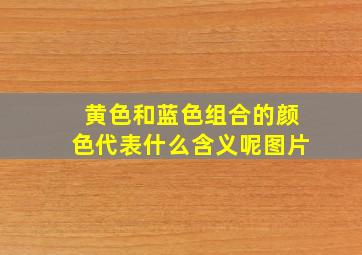 黄色和蓝色组合的颜色代表什么含义呢图片